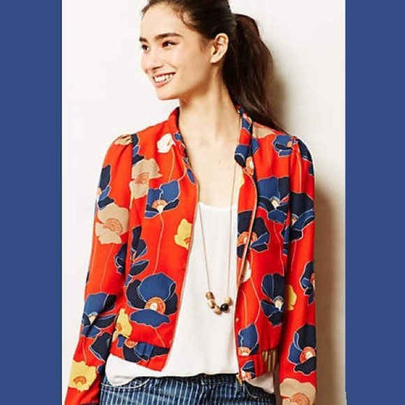 Harlyn Jackets & Blazers - Harlyn floral bomber jacket from Anthropologie